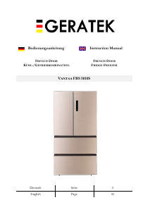 Manual Geratek Vantaa FBS5010S Fridge-Freezer