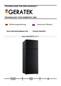 Manual Geratek Mala KG2100TL Fridge-Freezer