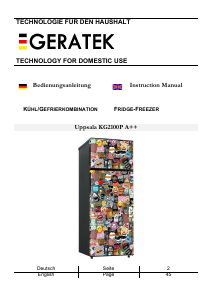 Manual Geratek Uppsala KG2100P Fridge-Freezer