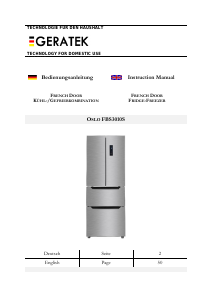 Manual Geratek Oslo FBS3010S Fridge-Freezer
