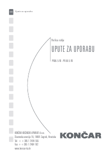 Priručnik Končar PR 06 5 FB Stroj za pranje rublja