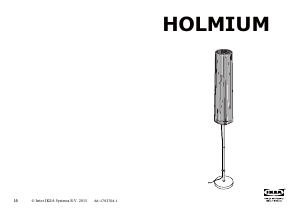 Priročnik IKEA HOLMIUM Svetilka