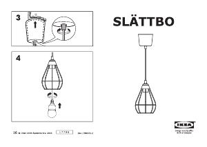 説明書 イケア SLATTBO (Ceiling) ランプ