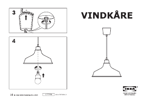 Priročnik IKEA VINDKARE Svetilka