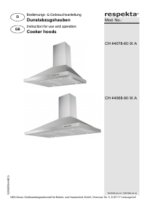 Manual Respekta CH44078-60IXA Cooker Hood