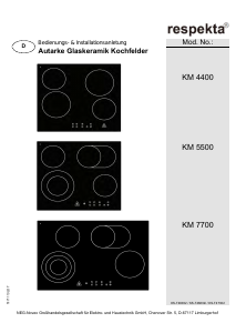 Bedienungsanleitung Respekta KM 7700 Kochfeld