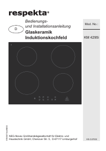 Bedienungsanleitung Respekta KM 4295i Kochfeld