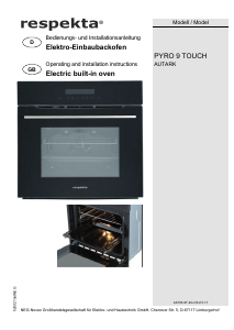 Bedienungsanleitung Respekta PYRO 9 TOUCH Backofen