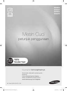 Panduan Samsung WA95F4TEC/XSE Mesin Cuci