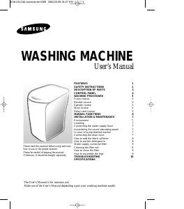 Manual Samsung WA700SCJ Washing Machine