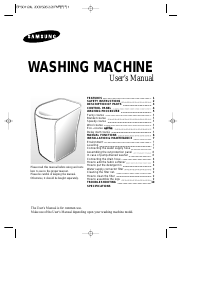 Manual Samsung WA85K5S Washing Machine