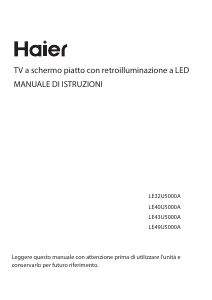 Manuale Haier LE49U5000A LED televisore