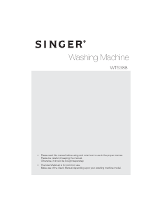 Handleiding Singer WT5388ID/YKP Wasmachine
