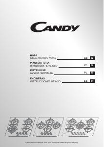 Manual Candy CSG6DPW Hob