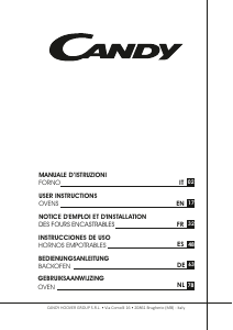 Manual Candy FCTK626N Oven