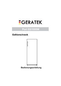 Bedienungsanleitung Geratek Pori GS1000W Gefrierschrank
