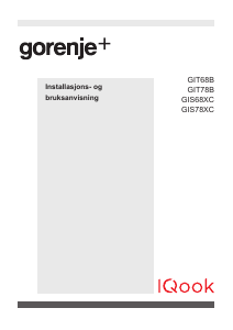 Bruksanvisning Gorenje GIS78XC Kokeplate