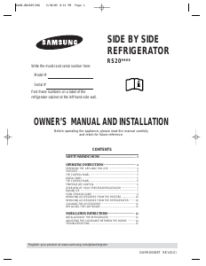 Manual Samsung RS20NASH Fridge-Freezer
