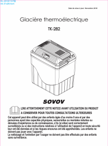 Mode d’emploi Sovov TK-282 Glacière