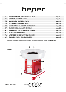 Handleiding Beper 90.396Y Suikerspinmachine