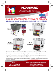 Manual Inovamaq AD-50 Máquina de algodão doce