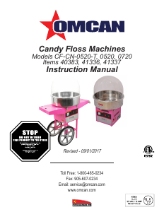 Handleiding Omcan CF-CN-0520-T Suikerspinmachine