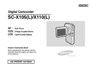 Handleiding Samsung SC-X110L Camcorder