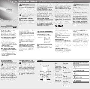 Manual Samsung GT-E1160I Mobile Phone