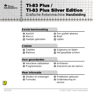 Handleiding Texas Instruments TI-83 Plus Grafische rekenmachine