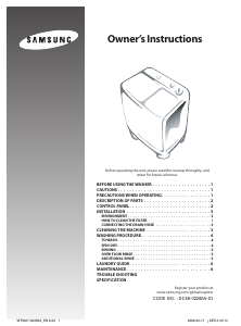 Manual Samsung WT75J7 Washing Machine