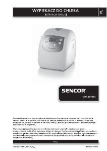 Instrukcja Sencor SBR 300WH Automat do chleba
