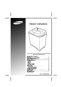 Manual Samsung WT85S33 Washing Machine