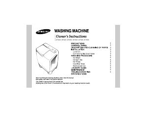 Manual Samsung WT8202EG/XTL Washing Machine