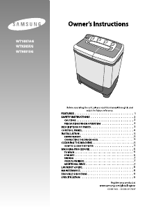 Handleiding Samsung WT9001EG/TL Wasmachine