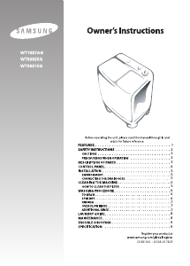 Handleiding Samsung WT9001EG/XTL Wasmachine
