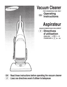 Mode d’emploi Samsung VAU5490M Aspirateur