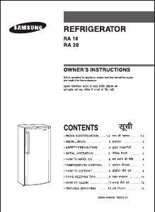 Manual Samsung RA18EHMS Refrigerator
