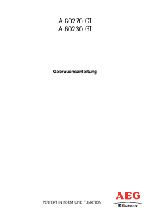 Bedienungsanleitung AEG-Electrolux A60230GT Gefrierschrank