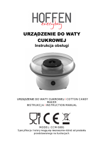 Instrukcja Hoffen CCM-500G Maszyna do waty cukrowej