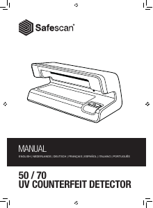 Manual Safescan 70 Counterfeit Money Detector