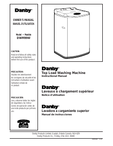 Manual Danby DWM99W Washing Machine
