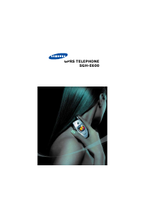 Handleiding Samsung SGH-E600C Mobiele telefoon