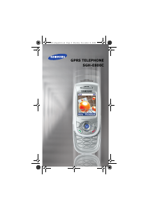 Handleiding Samsung SGH-E800S Mobiele telefoon