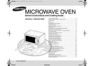 Manual Samsung CE1031LATB Microwave