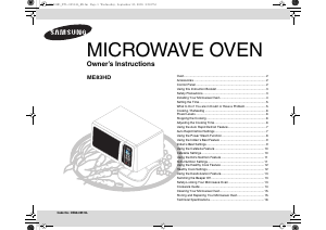 Manual Samsung ME83HD-B Microwave