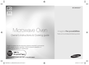 Manual Samsung MC28H5025VK/D2 Microwave