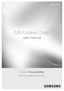 Mode d’emploi Samsung ME16H702SEW/AA Micro-onde