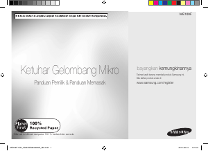 Manual Samsung ME109F-1SH Microwave