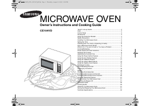 Manual Samsung CE104VD-B Microwave