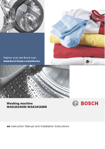 Manual Bosch WAK24168IN Washing Machine